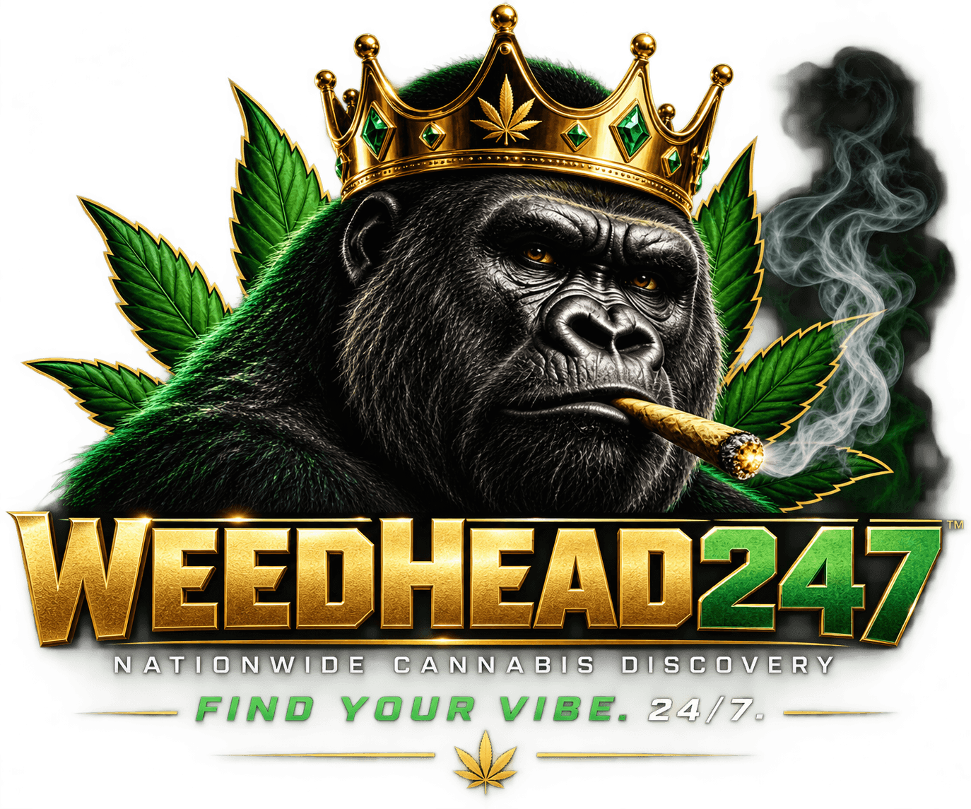 WeedHead247 crowned gorilla crest